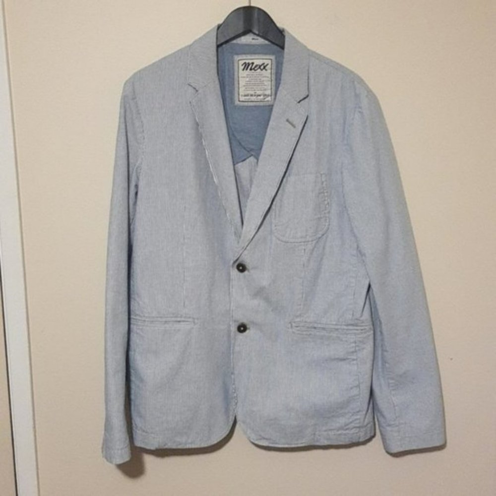 Mexx railroad stripe  2 button cotton blazer